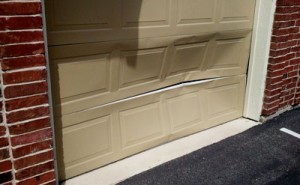 dented garage door